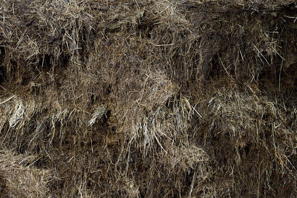 Doorsnede bij het uitnemen met een Pelikaanhapper – maakt de silomassa los en bevordert de opwarming