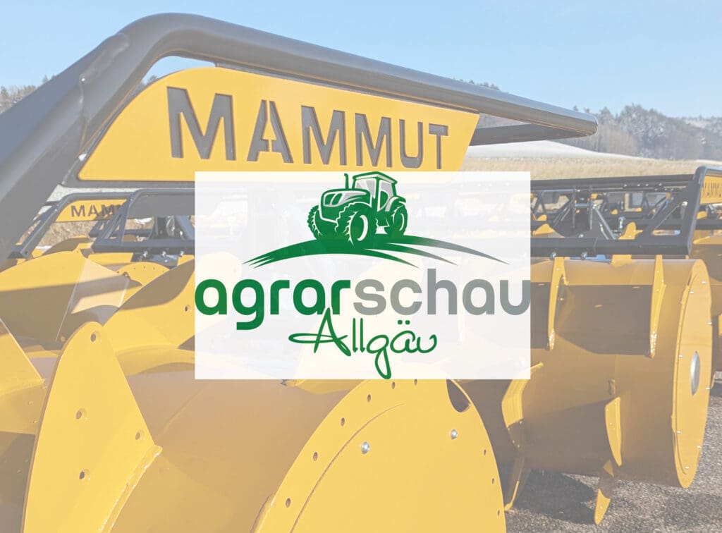 MAMMUT Titelbild mit Siloverteiler, Landtechnikmausstellung Agrarschau Allgäu