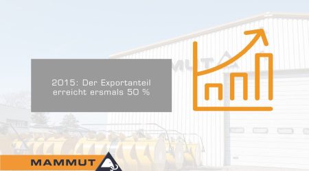 2015: Exports account for 50% for the first time