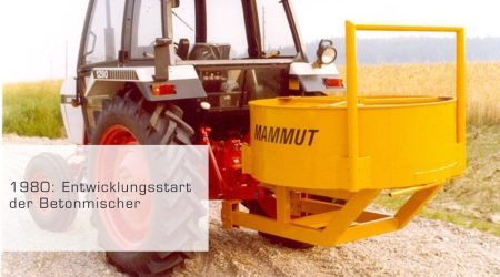 1980: Start of concrete mixer development