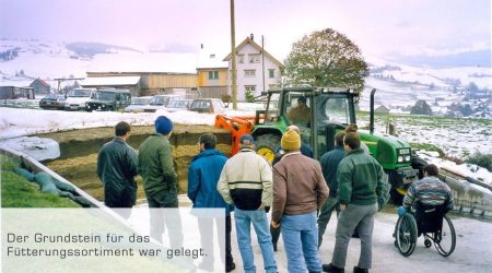 The founding stone for the animal feed range was laid.