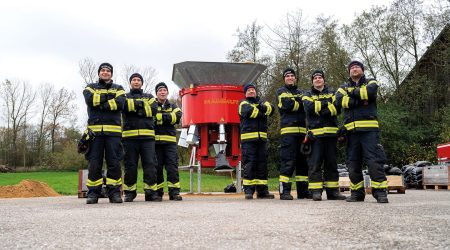 Sandbag filling machine TURBO PACKER with fire brigade Traxlham