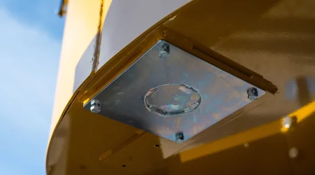 MAMMUT TURBO MIX pan mixer with cover for the filling opening at the bottom of the mixer