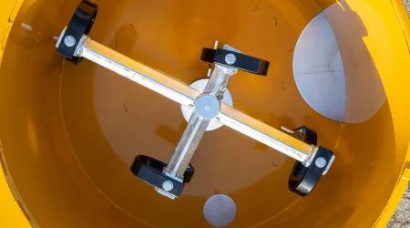 MAMMUT pan mixer TURBO MIX, rotated mixing cross in TM 150