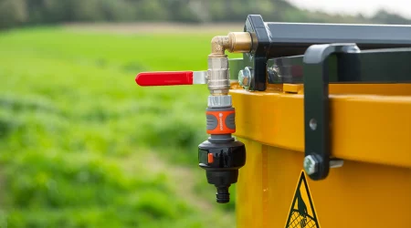 MAMMUT Zwangsmischer Turbo Mix Wasseranschluss mit Wasseruhr am Schutzgitter montiert