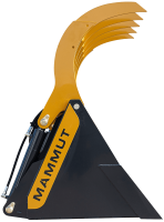 Godet désileur pelle à griffe Silo Grip SMART en vue latérale