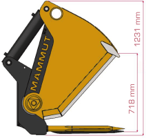 Silo Cat N shear grabs - Opening height